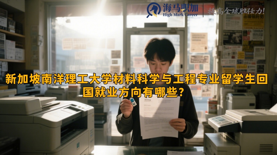 新加坡南洋理工大學材料科學與工程專業(yè)留學生回國就業(yè)方向有哪些？?